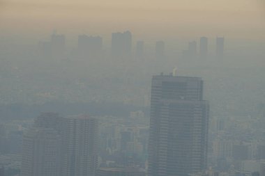 Tokyo silueti Roppongi Tepelerinden görüldü