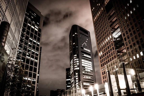 Tokio Shiodome Vista Nocturna — Foto de Stock