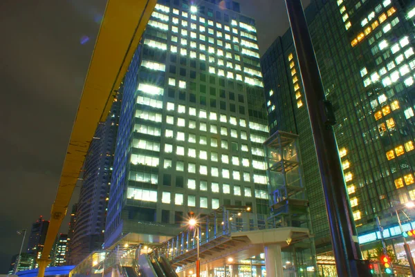 Tóquio Shiodome Visão Noturna — Fotografia de Stock