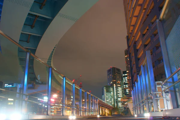 Tokio Shiodome Vista Nocturna —  Fotos de Stock