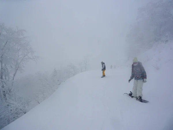 Slopes Image Ski Snowstorm Blows — Stock Photo, Image