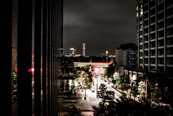 Tóquio Shiodome Visão Noturna — Fotografia de Stock