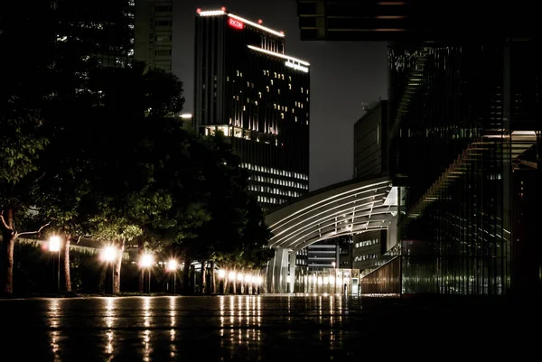 Tokyo Shiodome Nočního Pohledu — Stock fotografie