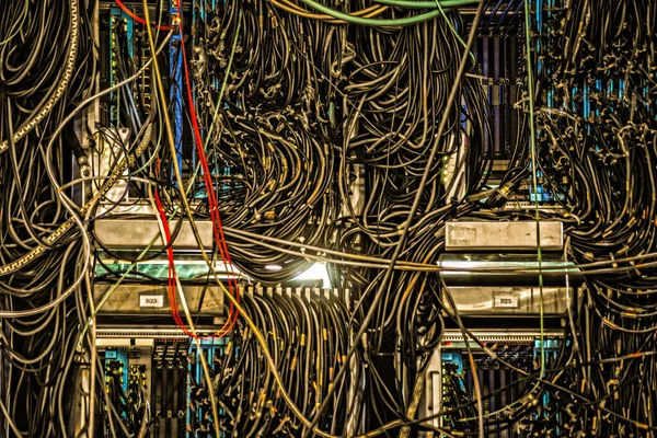 Kablar Bilden Serverrummet — Stockfoto
