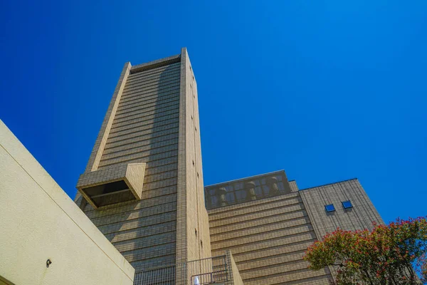 Yokohama Totsuka Κηδεία Κρεματόριο Και Μπλε Του Ουρανού — Φωτογραφία Αρχείου