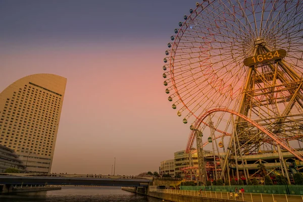 Yokohama Minato Mirai Ufuk Çizgisi Zevk Teknesinden Görünüyor — Stok fotoğraf