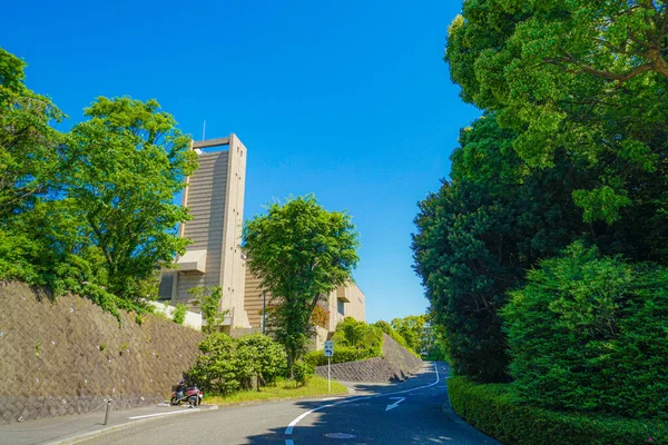 Yokohama Totsuka Funeral Crematório Céu Azul — Fotografia de Stock