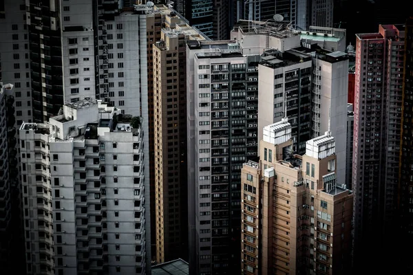 빅토리아 봉에서 수있는 홍콩의 마천루 — 스톡 사진