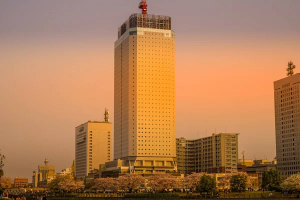 Yokohama Minato Mirai Panorama Widoczna Łodzi Przyjemności — Zdjęcie stockowe