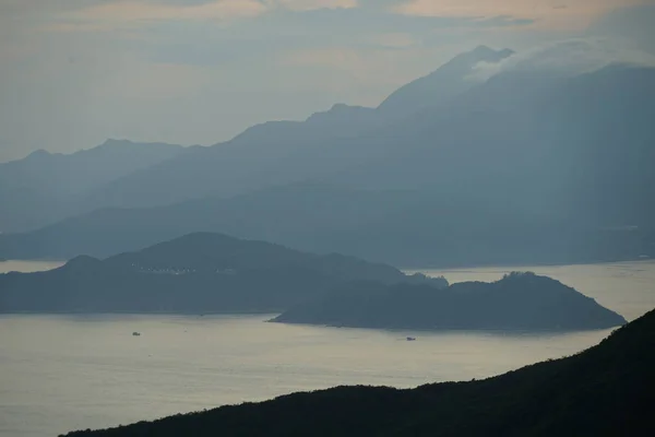 Noche Hong Kong Vista Desde Pico Victoria —  Fotos de Stock