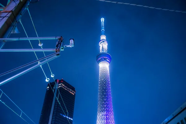 Light Night View Tokyo Sky Tree — Stock Photo, Image