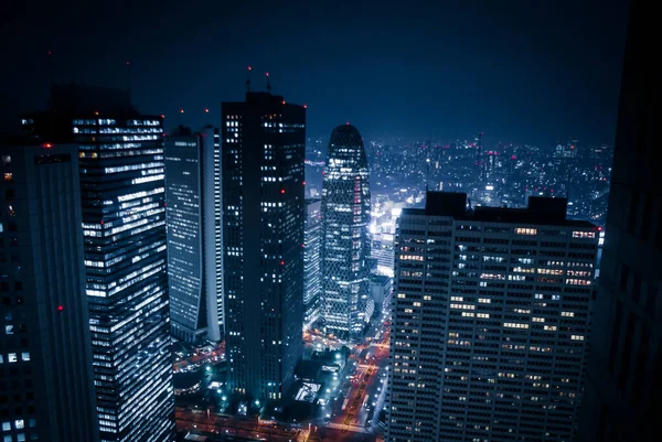 Skyscrapers Night View Seen Tokyo Metropolitan Government Building — 스톡 사진