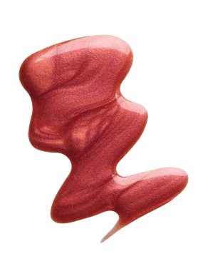 Yakut ojeler beyaza saçılmış. Fotoğraf.