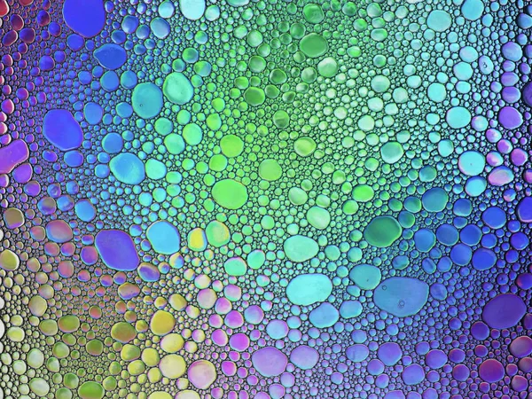 Αφηρημένη πολύχρωμη σαπουνόφουσκες λάδι νερού μικτή υφή — Φωτογραφία Αρχείου