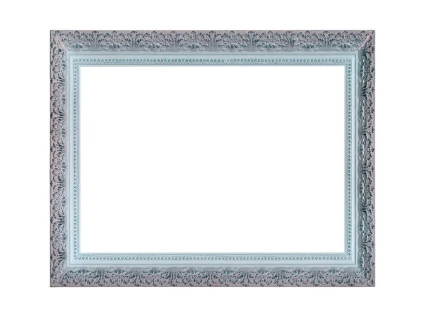 Ξύλινο πλαίσιο για πίνακες ή φωτογραφίες. Απομονωμένα σε λευκό — Φωτογραφία Αρχείου