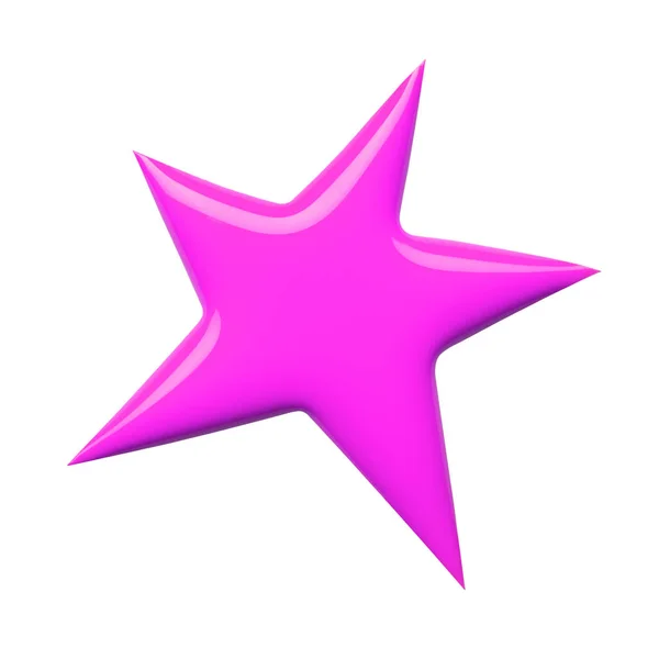 Lot d'étoile violette en forme de vernis à ongles isolé sur blanc — Photo