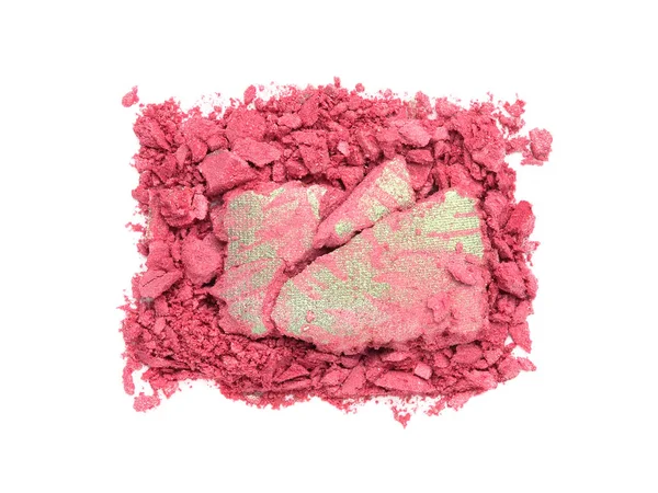 Sombra vermelha esmagada a seco como amostra de produto cosmético isolada — Fotografia de Stock