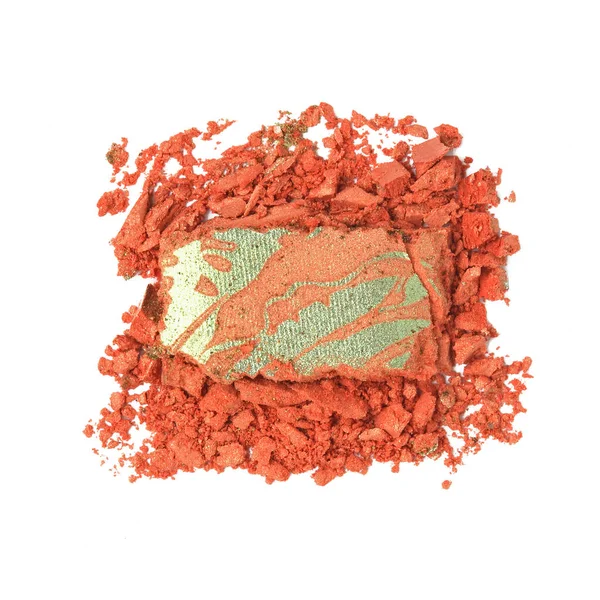 Dry Crushed Orange Eyeshadow Sample Cosmetic Product Isolated — 스톡 사진