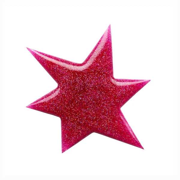 Blot Červené Lak Nehty Tvaru Hvězdy Izolované Bílém Pozadí Fotka — Stock fotografie