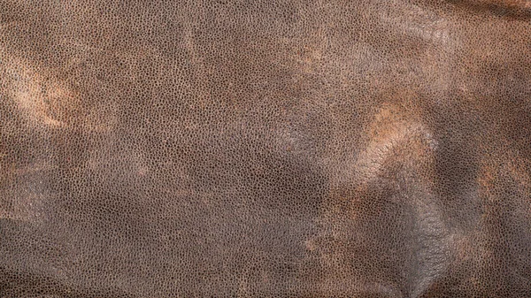 Vecchio Marrone Scuro Bestiame Pelle Texture Sfondo Macro Foto — Foto Stock
