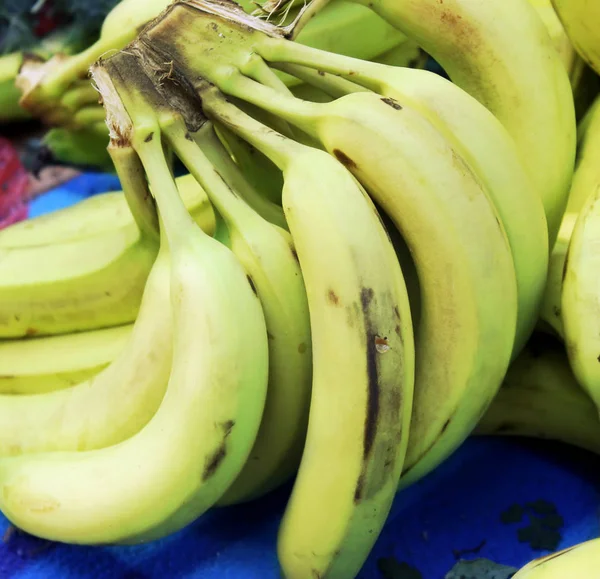 Jede Menge gelbe Bio-Bananen auf dem Markt — Stockfoto
