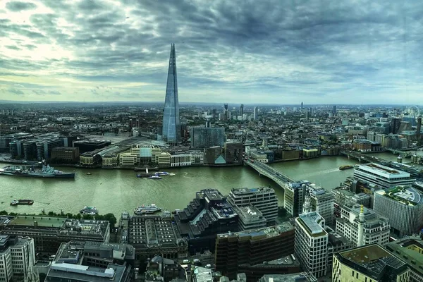 Famous skyscrapers and view of the City of London — Stock Photo, Image