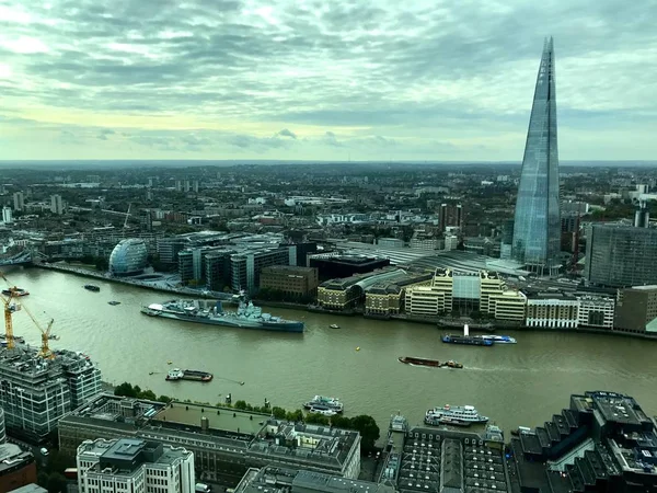 Famous skyscrapers and view of the City of London — Stock Photo, Image