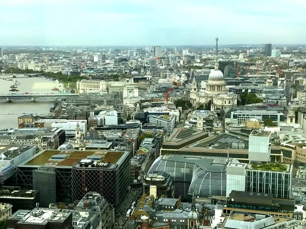 Famous skyscrapers and view of the City of London — Stock Photo, Image