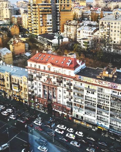 Aerial Panoramic View Modern City Kyiv — Stock Photo, Image