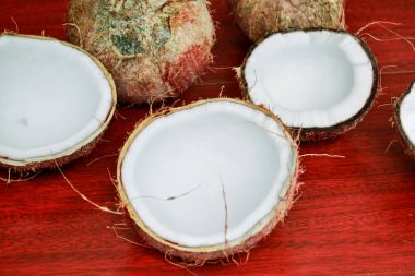 lezzetli Hindistan cevizi, tropikal meyve. . .