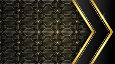 Zarif kağıt kesimi arka plan desenli dekore edilmiş. Lüks çokgen desen. Gerçekçi 3 boyutlu tasarım. Vektör illüstrasyonu.