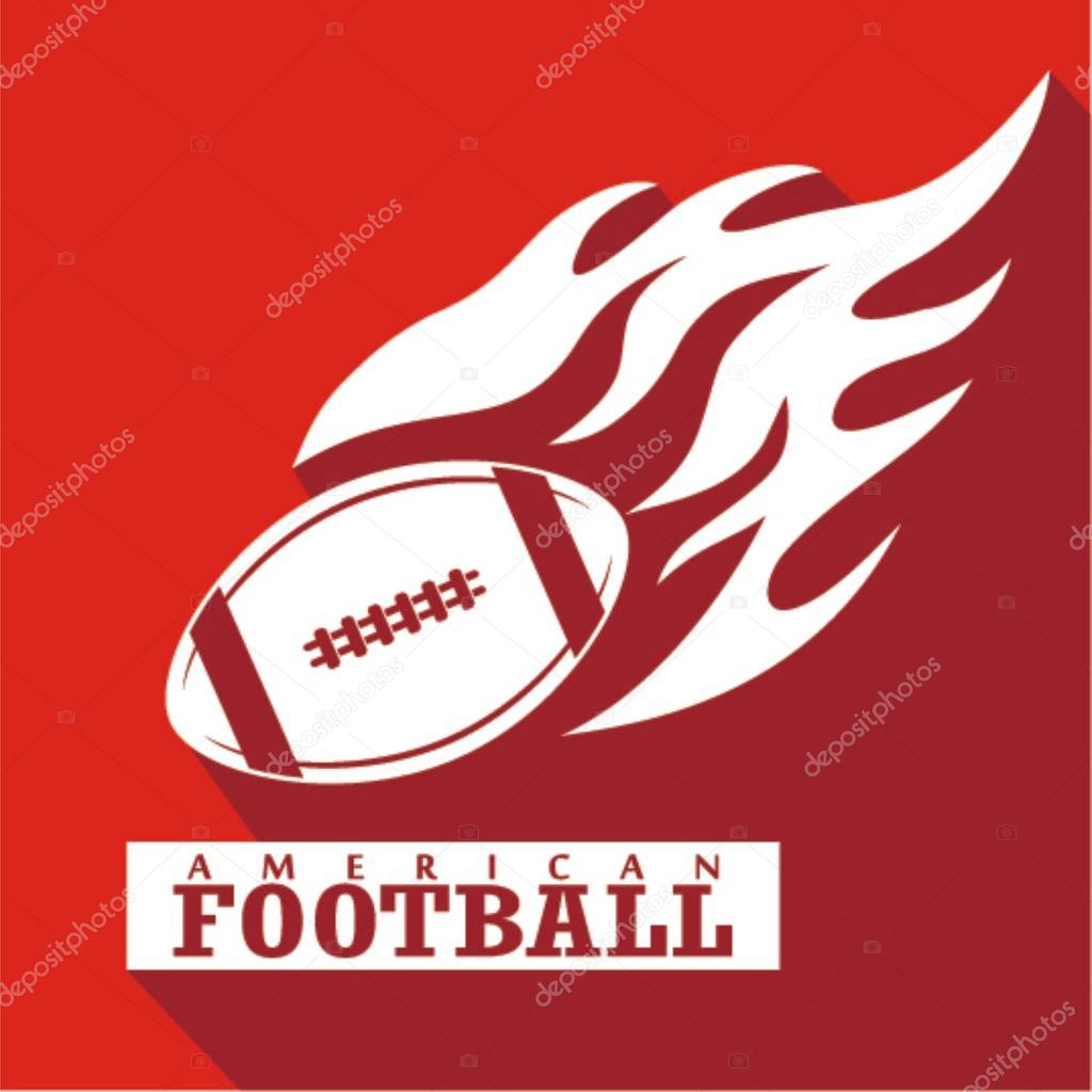 Rugby ball icon. flat design