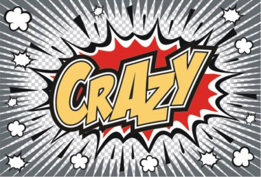 Çılgın komik konuşma balonu