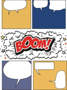 Boom komik konuşma balonu