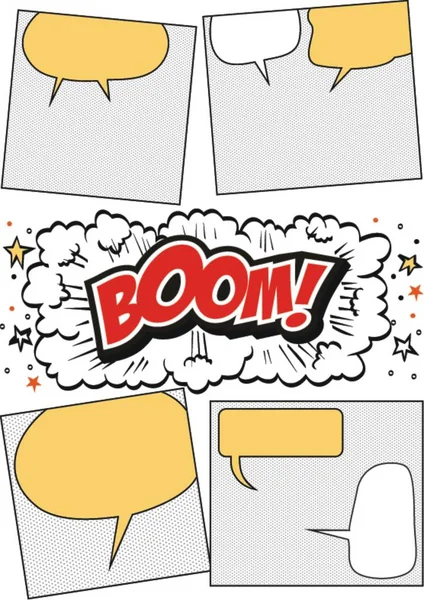 Boom dymek komiks — Wektor stockowy