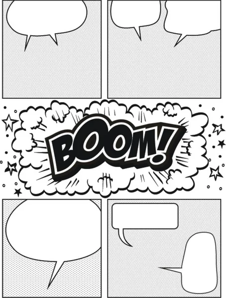 Bulle de discours Boom Comic — Image vectorielle