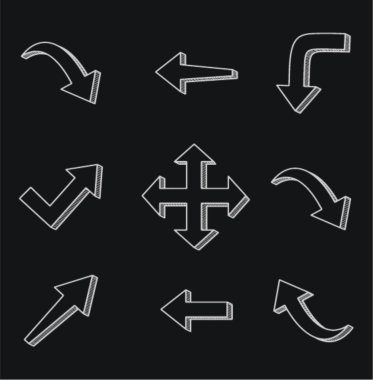 Ok elle çizilmiş tasarım