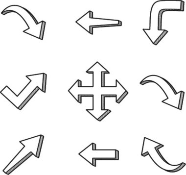 Ok elle çizilmiş tasarım