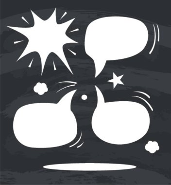 komik konuşma balonları ve öğeleri 