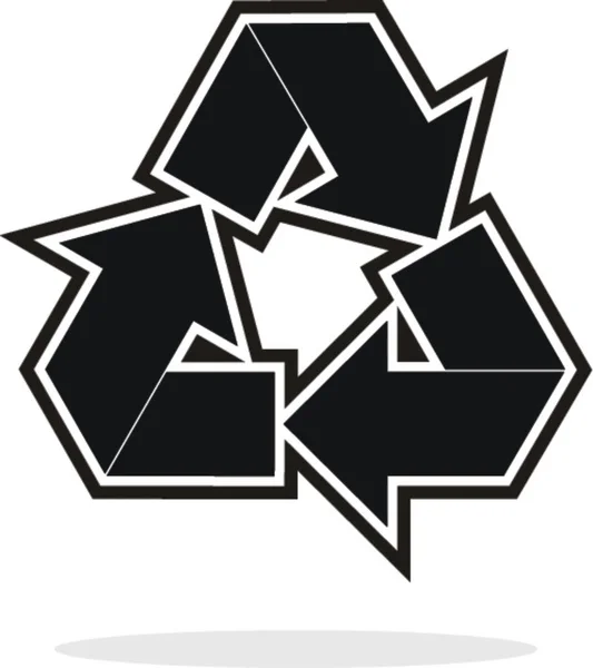 Recycle pictogram, vectorillustratie — Stockvector