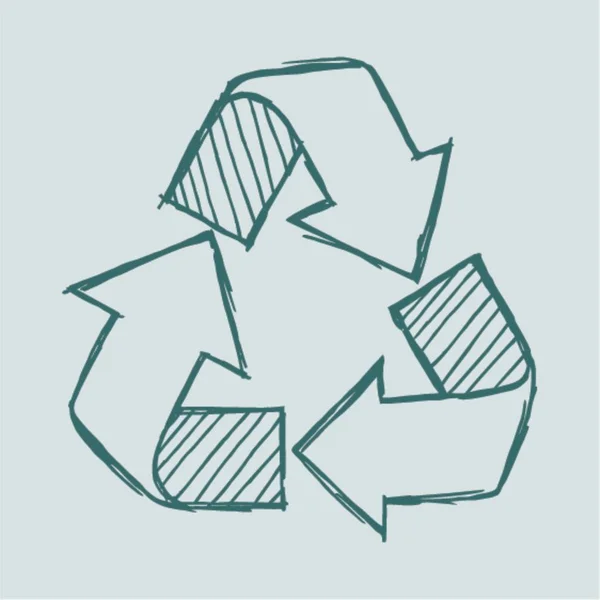 Icône de recyclage, illustration vectorielle — Image vectorielle