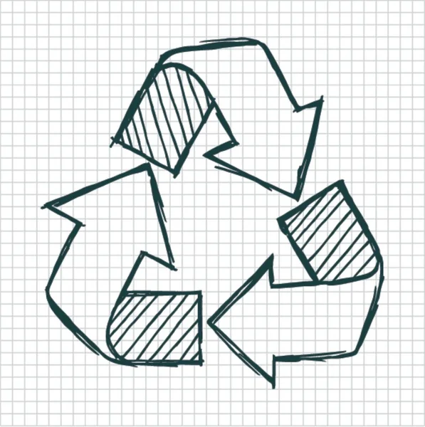 Icône de recyclage, illustration vectorielle — Image vectorielle