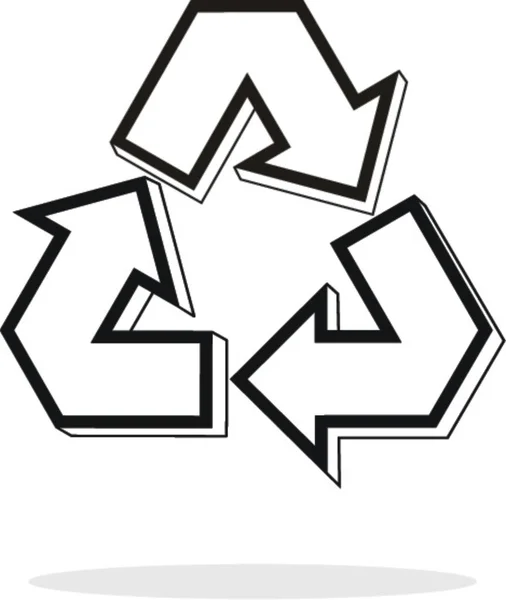 Ícone de reciclagem, ilustração vetorial —  Vetores de Stock