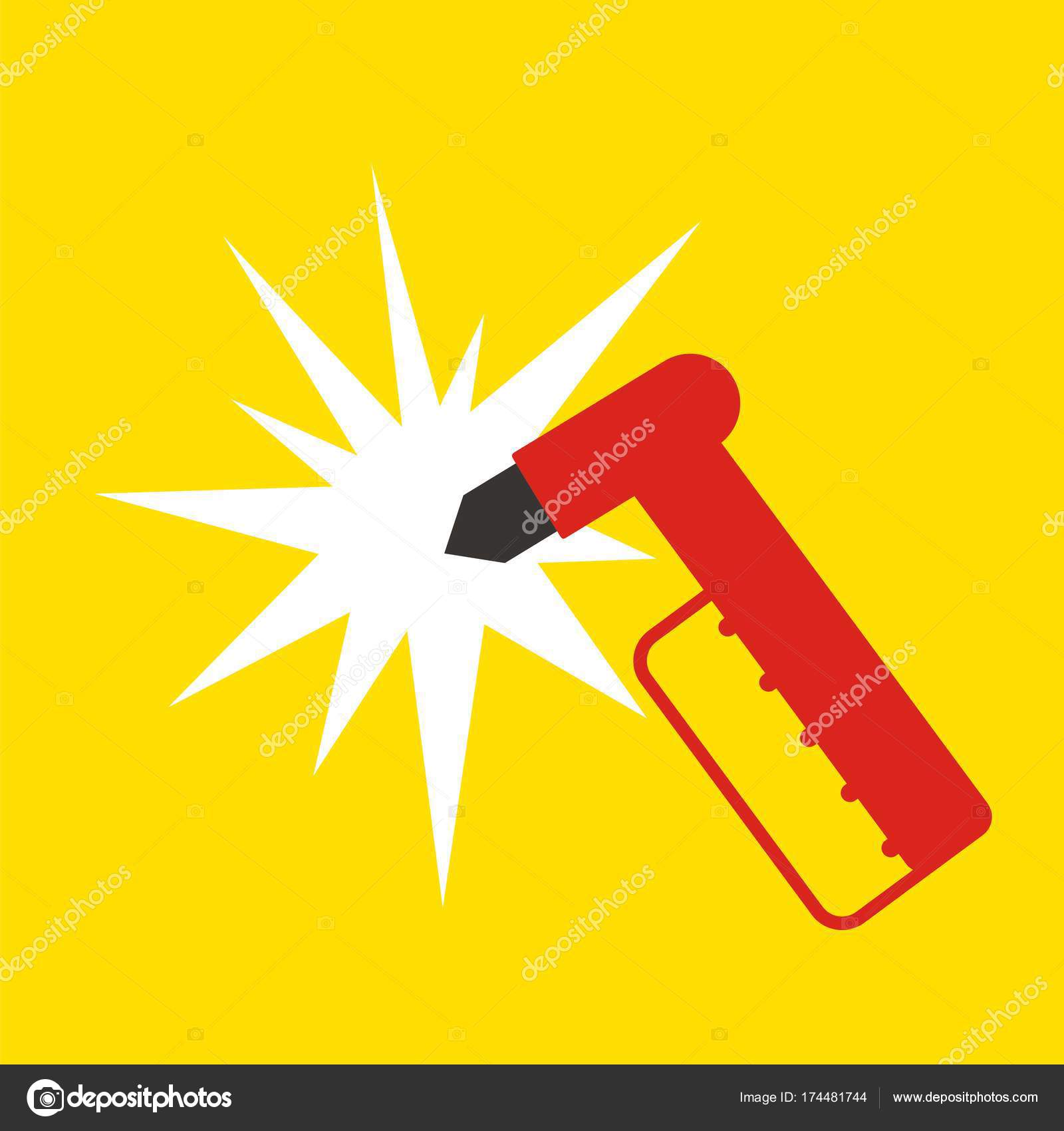 Red emergency hammer with break glass window rescue Stock Photo by ©halimqd 174481744