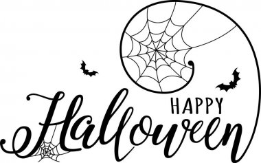 Cadılar Bayramın kutlu olsun vektör yazı.