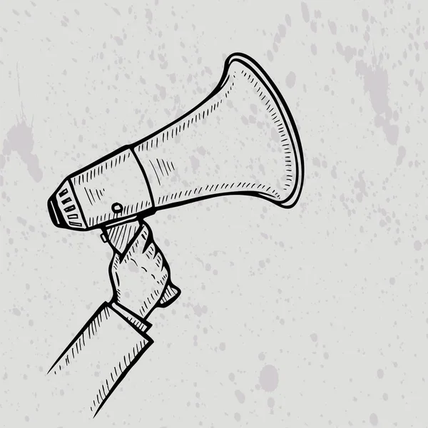 Doodle of megaphone — Stock Photo, Image