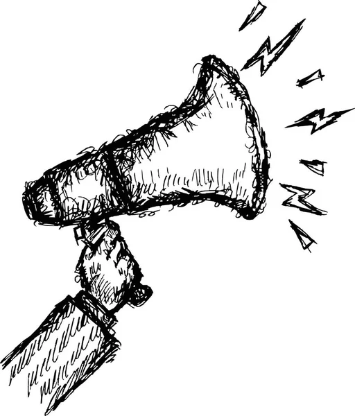 Doodle of megaphone — Stock Photo, Image