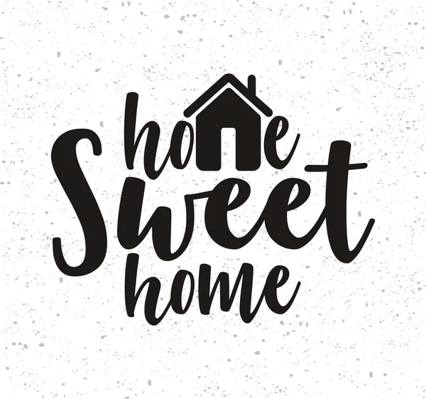 Handgeschriebenes Wort Home Sweet Home Vektorillustration — Stockvektor