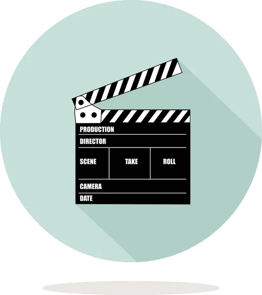 Illustrazione Vettoriale Del Clapper Set Film — Vettoriale Stock