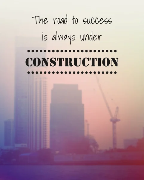 Inspirational quote on blurred  cities scape  background — Stock Photo, Image